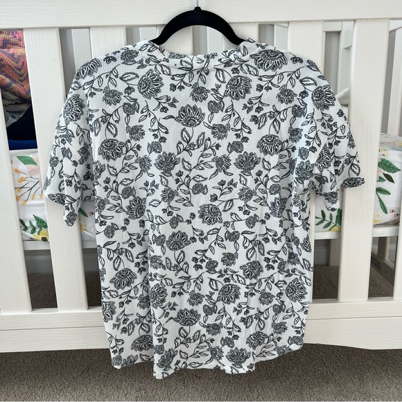 BOBEAU Floral Button Up Tie Front - Picture 11 of 12